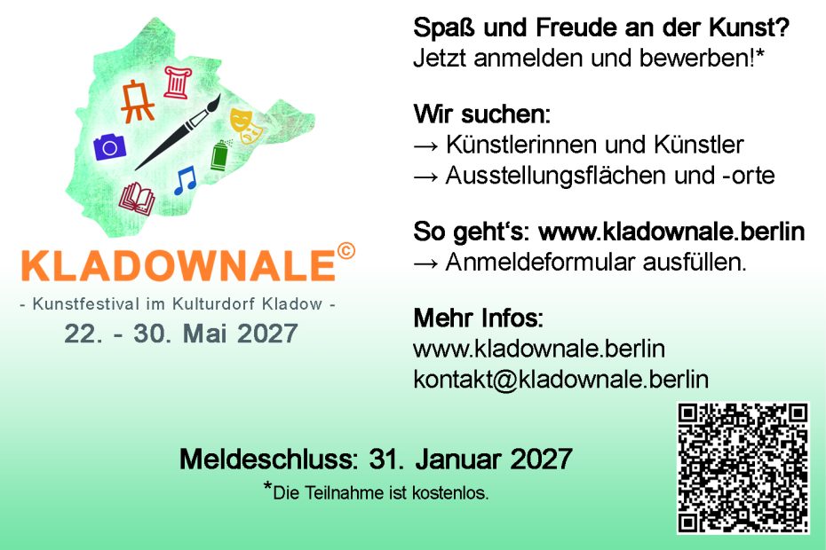 Werbeanzeige der KLADOWNALE© im Magazin des Kladower Forums "Treffpunkte", Winterausgabe 2026/2027